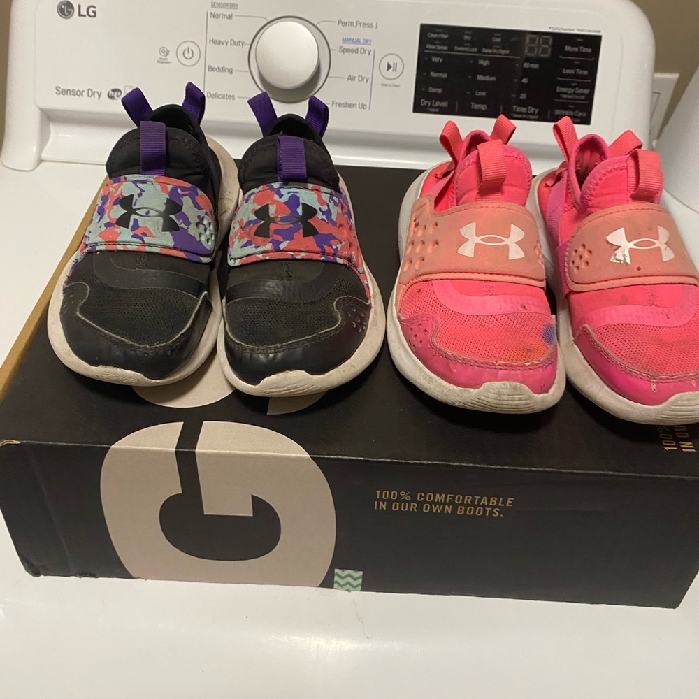 Under Armour Kids' Black and Pink Sneakers Set